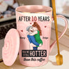 Custom 14oz Marble Mug - Personalized Anniversary Wedding Gifts For Husband And Wife, Him And Her - Hold Me Tight, Never Let Go