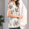 Custom Photo Puff Sleeve Shirt - Personalized Summer Vacation And Travel Gifts For Dog Cat Lovers, Dog Dad And Mom, Cat Owners - Pawsitive Vibes Only