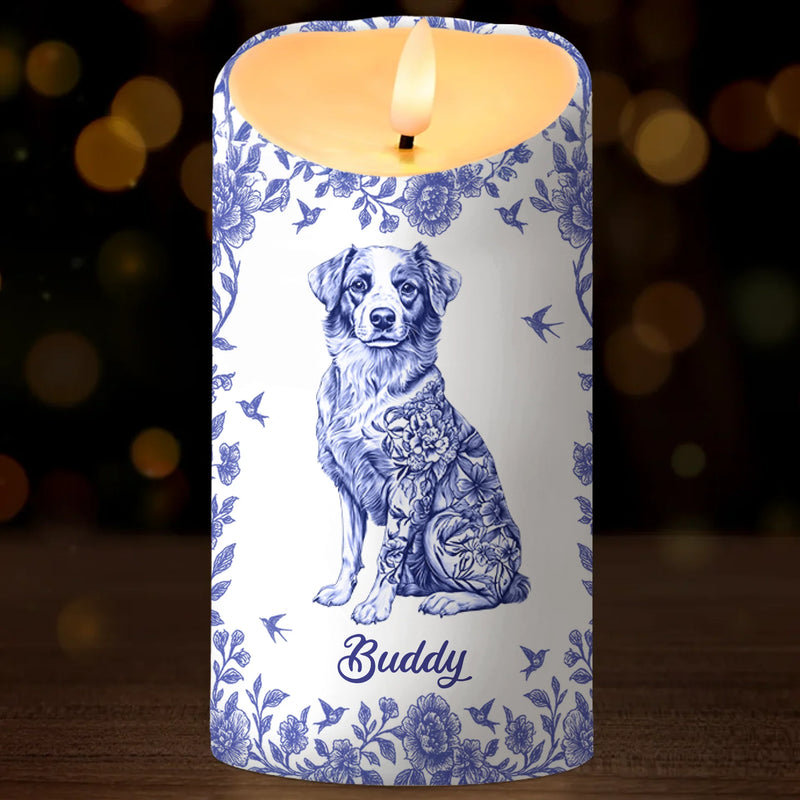 Custom LED Candle - Personalized Birthday Gifts For Dog Lovers, Dog Dad And Mom - Your Furry Friend Shines