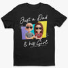 Just A Dad And His Children - Family Personalized Custom Unisex T-shirt, Premium T-shirt, Hoodie - Father's Day, Gift For Dad