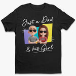 Just A Dad And His Children - Family Personalized Custom Unisex T-shirt, Premium T-shirt, Hoodie - Father's Day, Gift For Dad