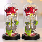 Custom Name Rose Couple Gifts - Personalized LED Flower Lamp