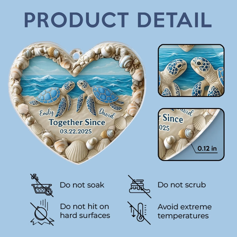 Custom Acrylic Car Ornament - Personalized Anniversary Wedding Gifts For Husband And Wife, Him And Her - Found My Soulmate Under The Sea