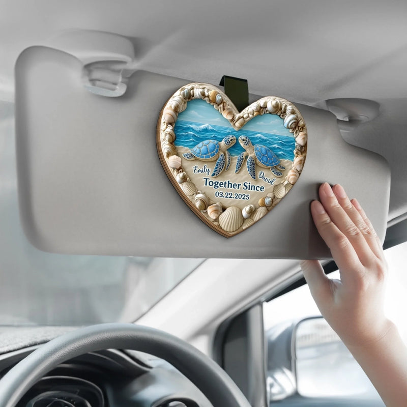 Custom Car Visor Clip - Personalized Anniversary Wedding Gifts For Husband And Wife, Him And Her - Love That’s Wild And Free