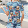 Custom Photo Puff Sleeve Shirt - Personalized Summer Vacation And Travel Gifts For Dog Cat Lovers, Dog Dad And Mom, Cat Owners - Family Vacation Starter Pack