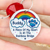 Custom Crystal Suncatcher With Charm - Personalized Pet Memorial Gifts For Dogs, Cats - You Left Paw Prints On My Heart