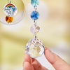 Custom Crystal Suncatcher With Charm - Personalized Pet Memorial Gifts For Dogs, Cats - You Left Paw Prints On My Heart
