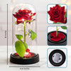 Custom Light Up Eternal Rose In Glass Dome - Personalized Anniversary Wedding Gifts For Husband And Wife, Him And Her - Couple Vibes, Rose Edition