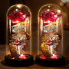 Custom Light Up Eternal Rose In Glass Dome - Personalized Anniversary Wedding Gifts For Husband And Wife, Him And Her - Couple Vibes, Rose Edition