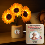 Custom Photo Sunflower Memorial Gifts - Personalized Sunflower Lamp Night Light