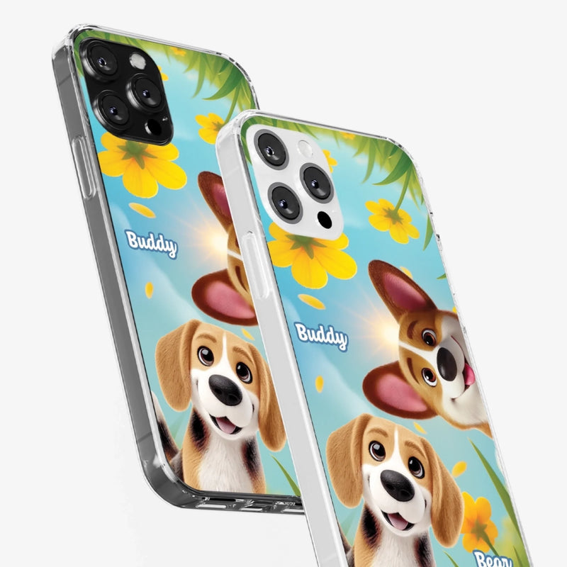 Custom Clear Phone Case - Personalized Birthday Gifts For Dog Lovers, Dog Dad And Mom - You Light Up My Day