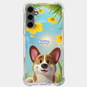 Custom Clear Phone Case - Personalized Birthday Gifts For Dog Lovers, Dog Dad And Mom - You Light Up My Day