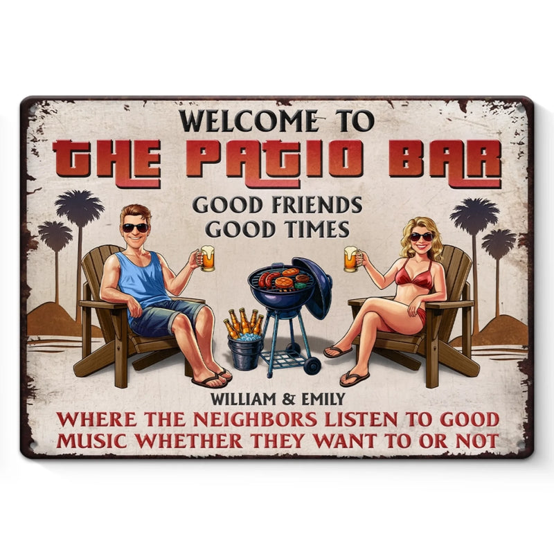 Custom Home Decor Metal Sign - Personalized Anniversary Wedding Gifts For Husband And Wife, Him And Her - Let The Good Times Roll