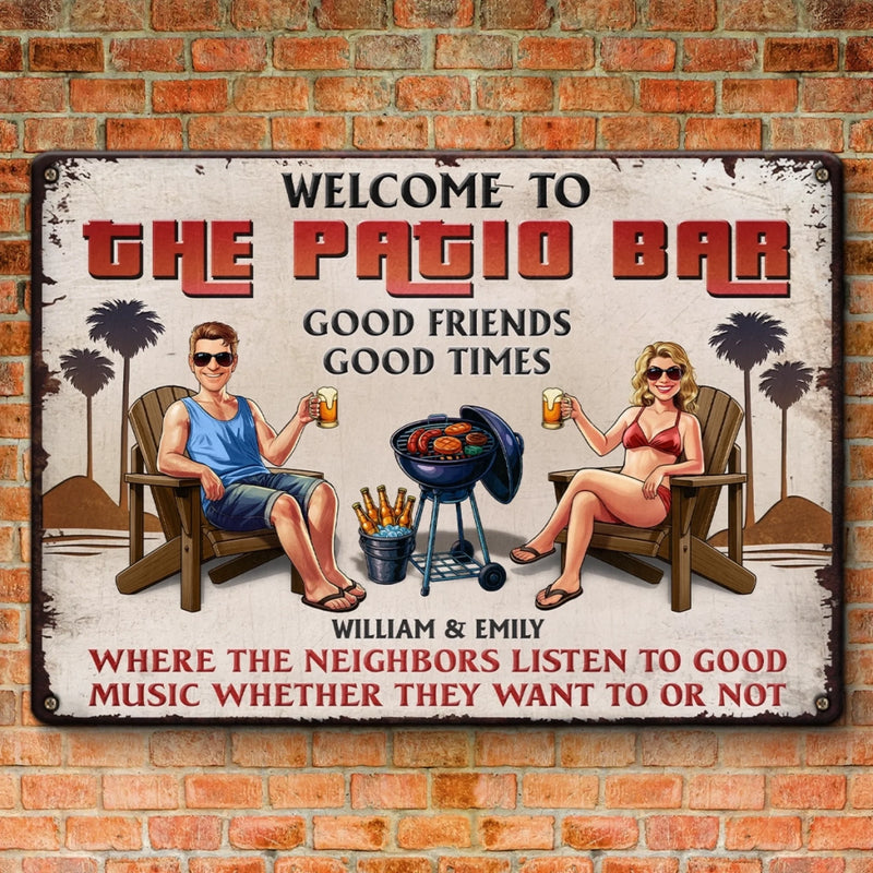 Custom Home Decor Metal Sign - Personalized Anniversary Wedding Gifts For Husband And Wife, Him And Her - Let The Good Times Roll