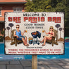 Custom Home Decor Metal Sign - Personalized Anniversary Wedding Gifts For Husband And Wife, Him And Her - Let The Good Times Roll