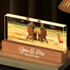 Custom Acrylic LED Night Light - Personalized Anniversary Wedding Gifts For Husband And Wife, Him And Her - Built With Love, Enjoyed Together