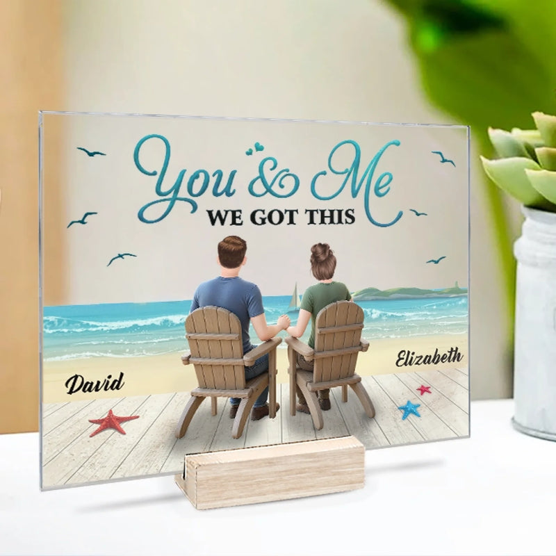 Custom Acrylic Plaque With Stand - Personalized Anniversary Wedding Gifts For Husband And Wife, Him And Her - Every Road Led Me Here