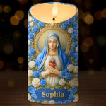 Custom 3D Inflated Effect Printed LED Candle - Personalized Christian Gifts For Women, Men, All Believers, Jesus Lovers - Guided By Grace And Love
