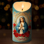 Custom 3D Inflated Effect Printed LED Candle - Personalized Christian Gifts For Women, Men, Jesus Lovers - Peace, Light, And Blessings