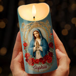 Custom 3D Inflated Effect Printed LED Candle - Personalized Christian Gifts For Women, Men, Jesus Lovers - Peace, Light, And Blessings