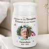 Custom Photo Decorative Urn - Personalized Memorial Sympathy Gifts For Loss Of Mom, Dad - Always In Ours Thoughts