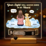 Custom Pet Loss Memorial Light - Personalized Pet Memorial Gifts For Dog Lovers - Always In My Heart