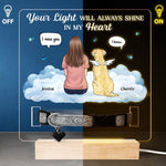 Custom Pet Loss Memorial Light - Personalized Pet Memorial Gifts For Dog Lovers - Always In My Heart
