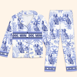 Custom Pajamas - Personalized Birthday Gifts For Dog Cat Lovers, Dog Dad And Mom, Cat Owners - Living My Best Dog Mom Life