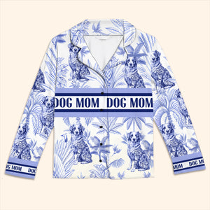 Custom Pajamas - Personalized Birthday Gifts For Dog Cat Lovers, Dog Dad And Mom, Cat Owners - Living My Best Dog Mom Life