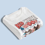 Custom Unisex T-shirt, Premium T-shirt, Hoodie - Personalized 4th Of July Gifts For Dog Lovers, Dog Dad, Dog Mom - Red, White & Woof