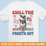 Custom Unisex T-shirt, Premium T-shirt, Hoodie - Personalized 4th Of July Gifts For Dog Lovers, Dad, Mom - Chill The Fourth Out