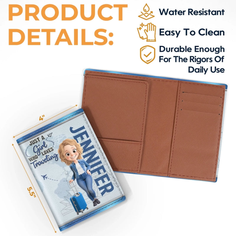 Custom Passport Cover, Passport Holder - Personalized Summer Vacation And Travel Gifts For Women, Men - Catch Flights, Not Feelings