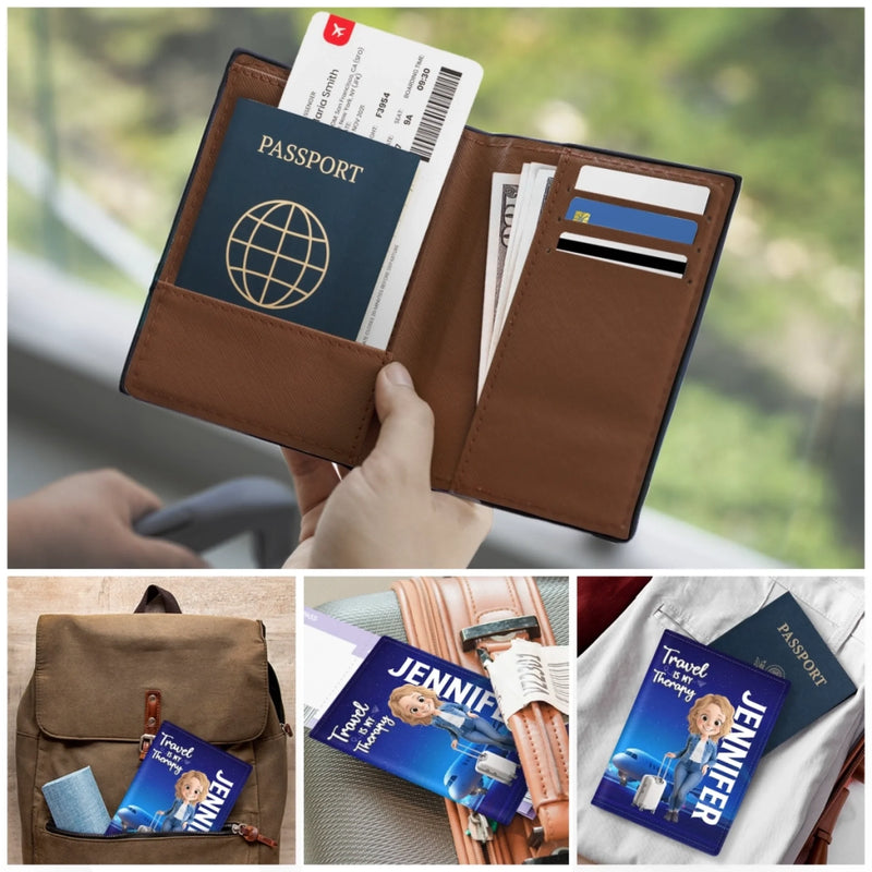 Custom Passport Cover, Passport Holder - Personalized Summer Vacation And Travel Gifts For Women, Men - Born To Roam, Not To Stay