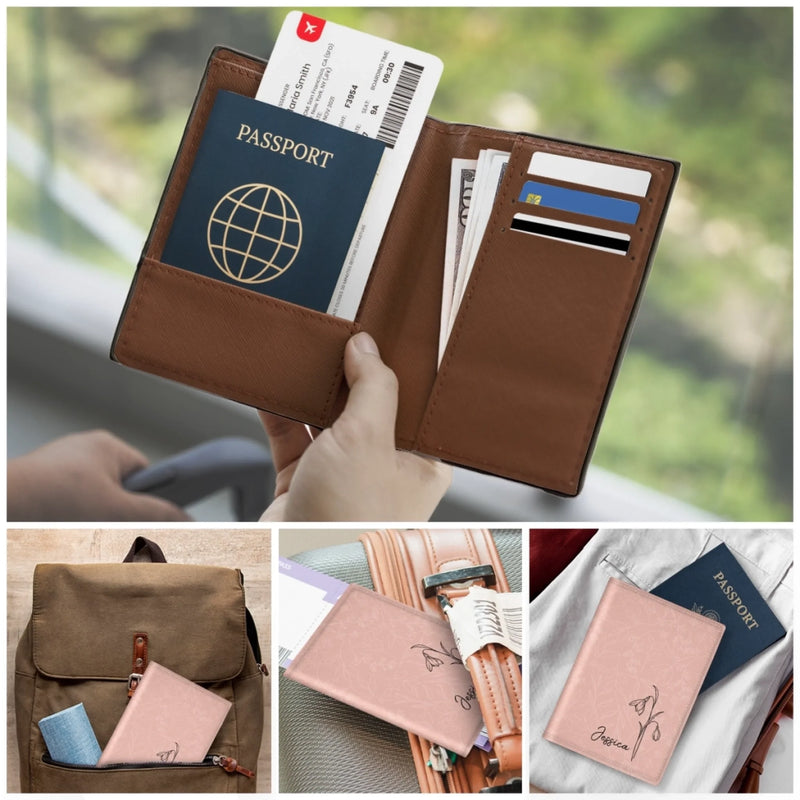 Custom Passport Cover, Passport Holder - Personalized Summer Vacation And Travel Gifts For Women, Men - She Travels, She Conquers