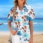 Custom Photo Unisex Tropical Hawaiian Aloha Shirt - Personalized Summer Vacation And Travel Gifts For Dog Lovers, Dog Dad, Dog Mom - Beach Bum With My Pup