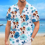 Custom Photo Unisex Tropical Hawaiian Aloha Shirt - Personalized Summer Vacation And Travel Gifts For Dog Lovers, Dog Dad, Dog Mom - Beach Bum With My Pup