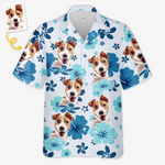 Custom Photo Unisex Tropical Hawaiian Aloha Shirt - Personalized Summer Vacation And Travel Gifts For Dog Lovers, Dog Dad, Dog Mom - Beach Bum With My Pup