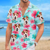 Custom Photo Unisex Tropical Hawaiian Aloha Shirt - Personalized Summer Vacation And Travel Gifts For Dog Cat Lovers, Dog Dad And Mom, Cat Owners - Summer With My Fur Buddy