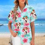 Custom Photo Unisex Tropical Hawaiian Aloha Shirt - Personalized Summer Vacation And Travel Gifts For Dog Lovers, Dog Dads, Dog Moms - Summer With My Fur Buddy