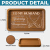 Custom Wooden Valet Tray - Personalized Anniversary Wedding Gifts For Husband And Wife, Him And Her - Thank You For Being My Forever, Couple Birthday Gifts For Him And Her
