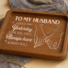 Custom Wooden Valet Tray - Personalized Anniversary Wedding Gifts For Husband And Wife, Him And Her - Thank You For Being My Forever, Couple Birthday Gifts For Him And Her
