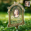 Photo personnalisée portée dans mon cœur - Piquet de jardin en acrylique style vitrail personnalisé - Cadeau de condoléances pour les membres de la famille