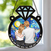 Custom Window Hanging Suncatcher Ornament - Personalized Anniversary Wedding Gifts For Husband And Wife, Him And Her - Forever Starts With You