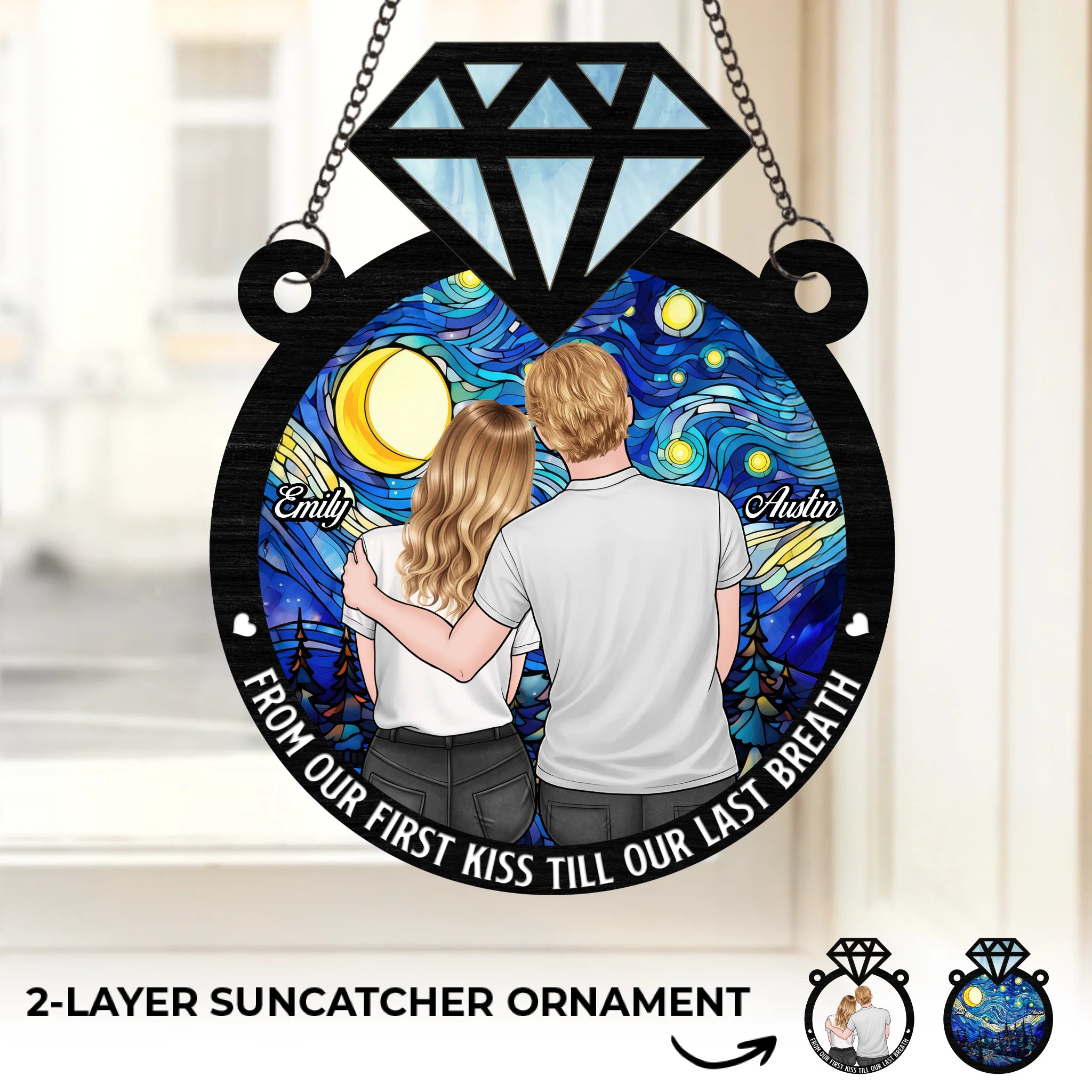 Custom Window Hanging Suncatcher, Personalized