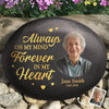 Custom Photo Printed Rock - Personalized Memorial Sympathy Gifts For Loss Of Mom, Dad - Watching Over Us Always