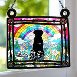 Custom Window Hanging Suncatcher Ornament - Personalized Pet Memorial Gifts For Dog Lovers, Pet Parents - Heart Full Of Memories