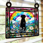 Custom Window Hanging Suncatcher Ornament - Personalized Pet Memorial Gifts For Dog Lovers, Pet Parents - Heart Full Of Memories