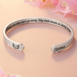 With Me Always - Memorial Personalized Custom Bangle Bracelet Cuffs - Sympathy Gift For Family Members
