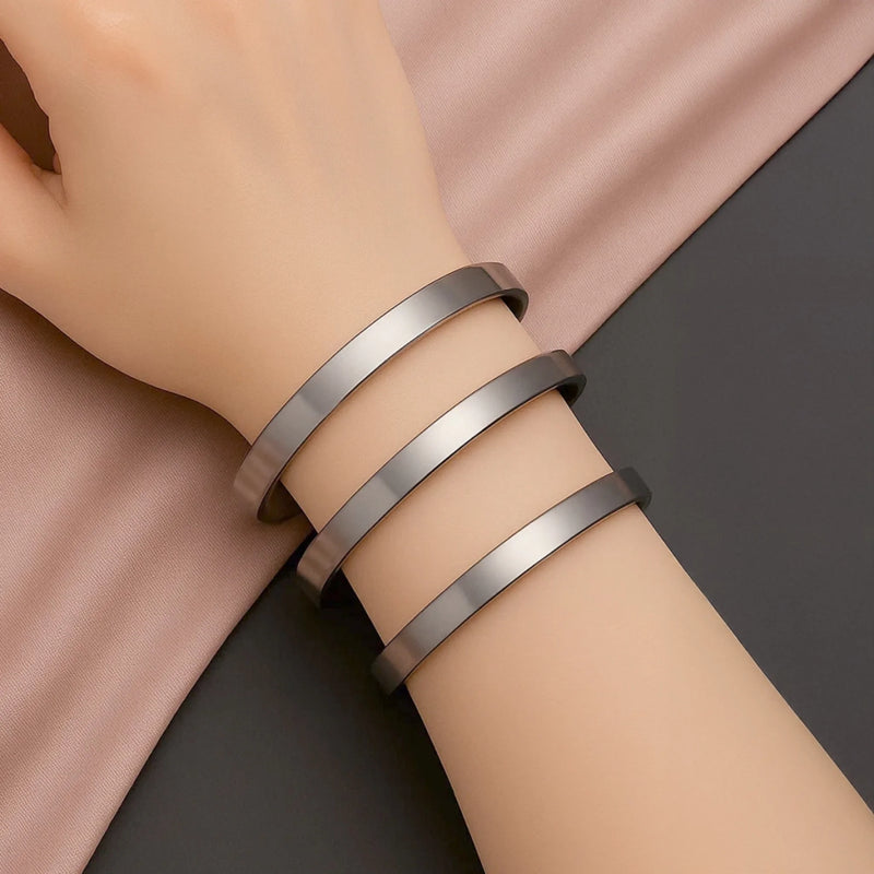 With Me Always - Memorial Personalized Custom Bangle Bracelet Cuffs - Sympathy Gift For Family Members