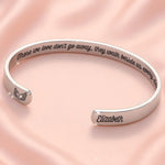 With Me Always - Memorial Personalized Custom Bangle Bracelet Cuffs - Sympathy Gift For Family Members
